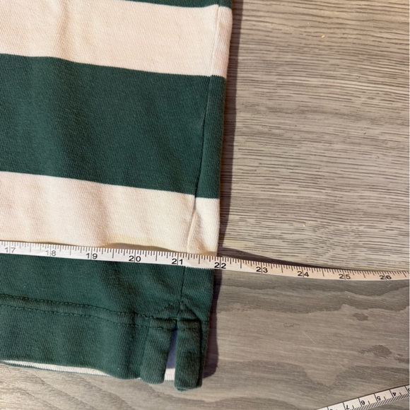 Abercrombie & Fitch Rugby Polo Dress in Green and White StripesSize Large - Picture 9 of 10